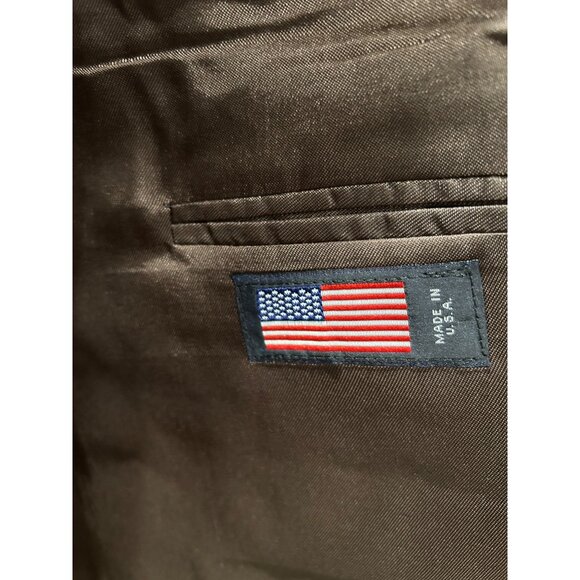 Christian Brooks 44R Men's Blazer Brown Houndstooth Sport Coat Made In The USA, - Picture 4 of 16